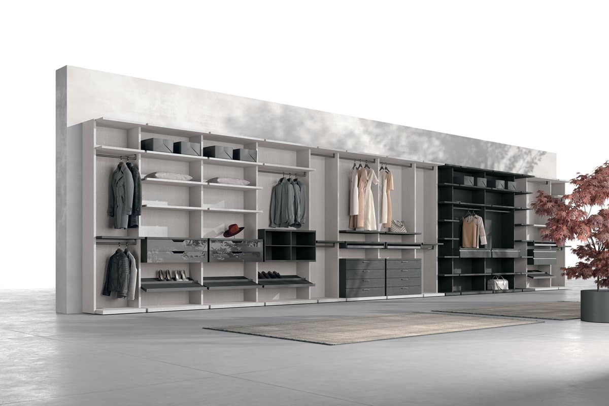Modularità e accessori cabina armadio Doxa