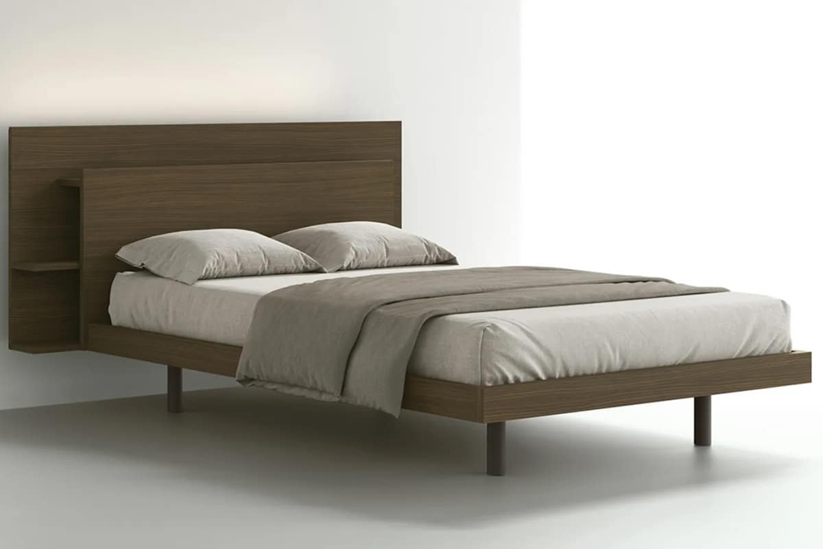 Letto in legno matrimoniale Icon con boiserie Modula simmetrica