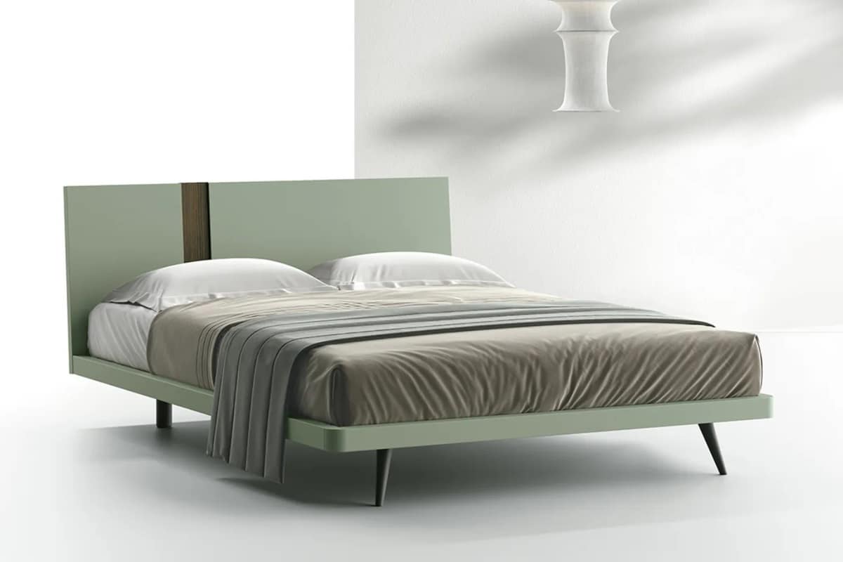 Letto matrimoniale laccato verde Afrodite