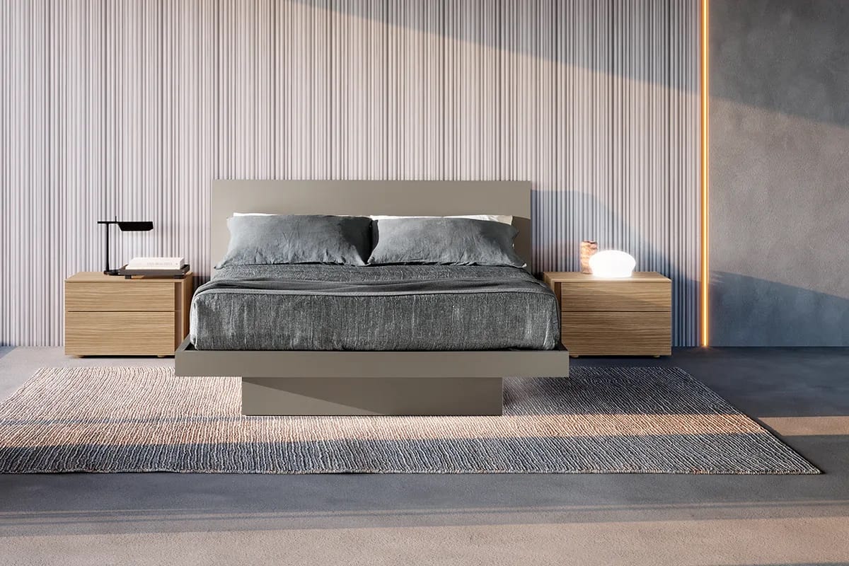 Letto matrimoniale con contenitore arretrato Beauty