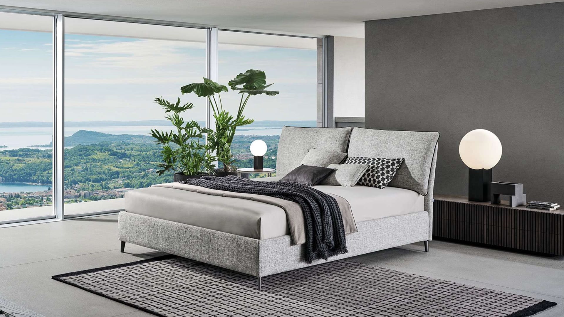 Letto matrimoniale imbottito di Twils moderno ed elegante