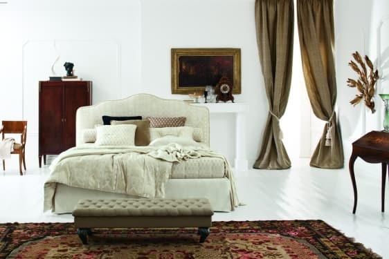 letto imbottito classico camille con gonna
