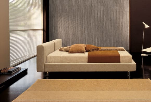 Letto Break imbottito in tessuto