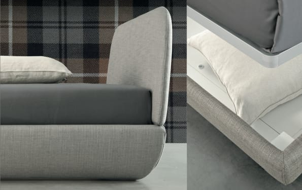 particolare design testiera smussata