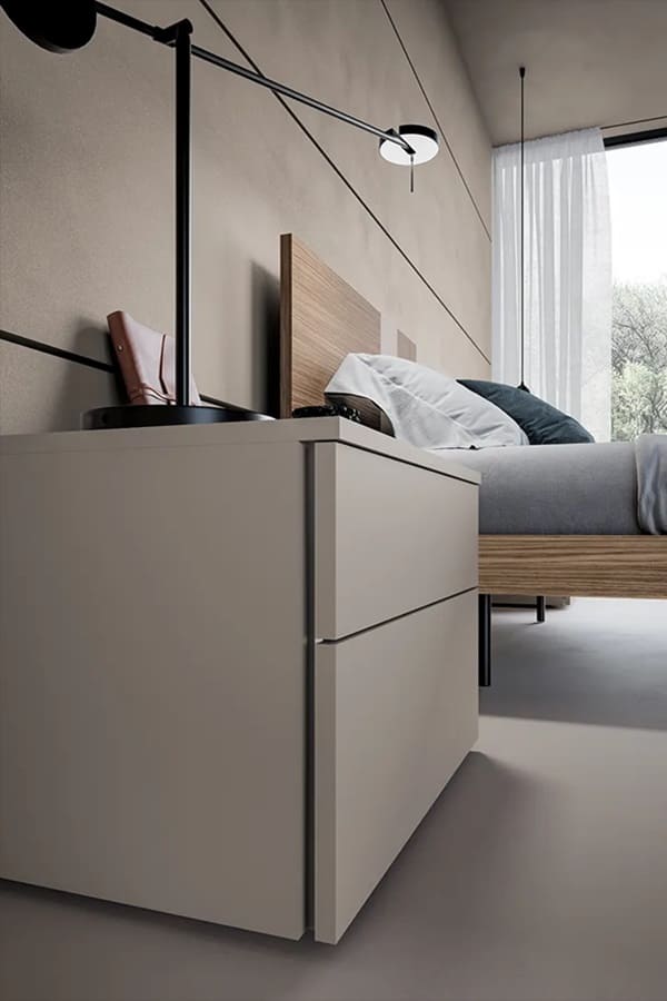 Comodino a 2 cassetti moderno Doimo Cityline Adok modello Flat