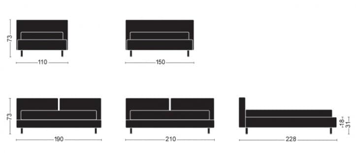 dimensioni letto Break imbottito