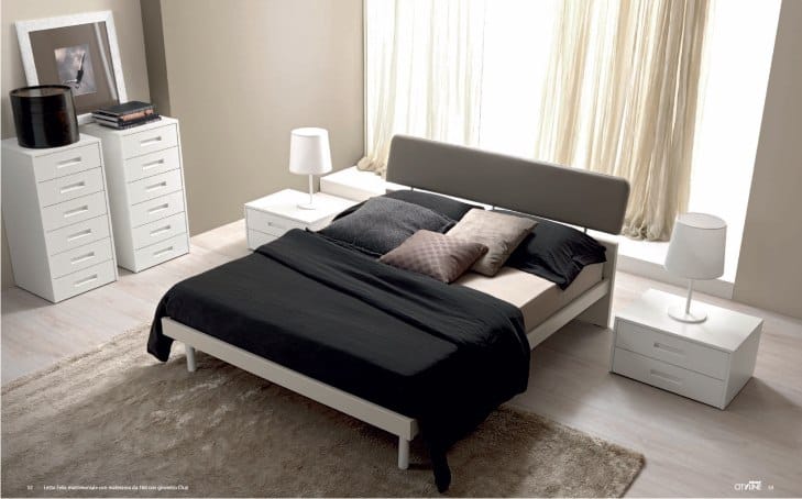 letto moderno matrimoniale in legno