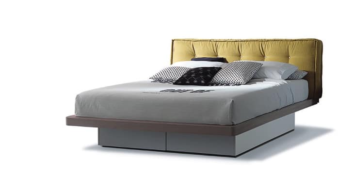 Letto moderno matrimoniale con cassettoni