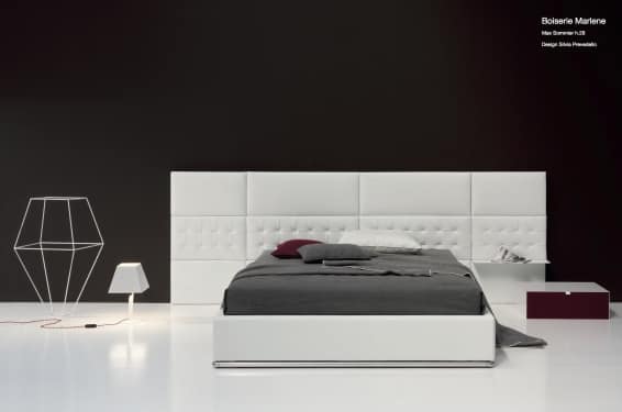 boiserie imbottita e letto sommier