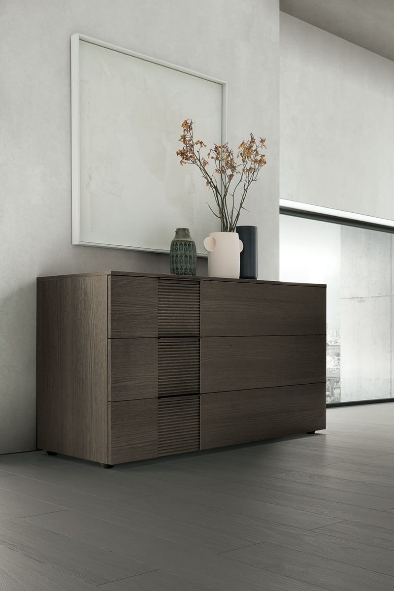 Comò bliss in finitura legno cannette