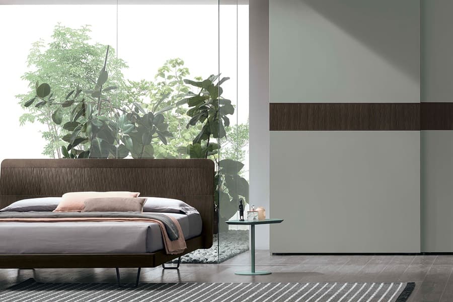 Letto con armadio scorrevole abbinato Frame di Tomasella