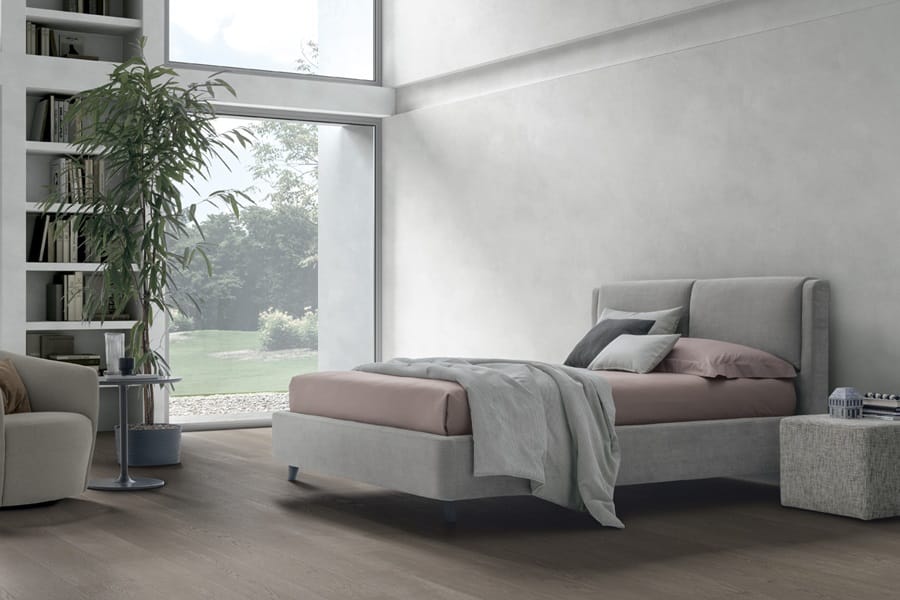 Letto matrimoniale contenitore con testata reclinabile Loft