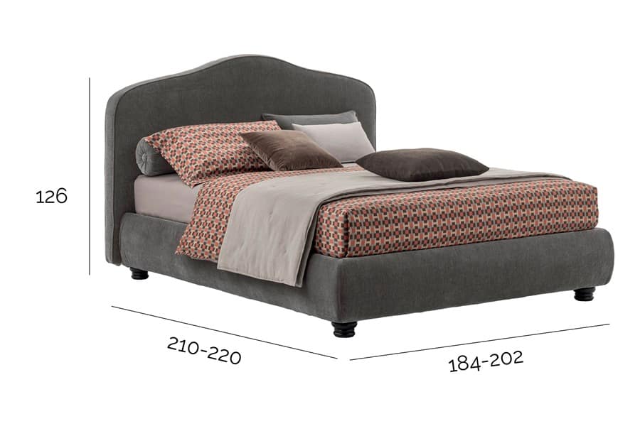 Misure disponibili per il letto Althea matrimoniale