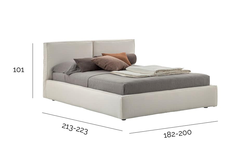 Misure del letto matrimoniale contenitore Vega Duo Slim di V&nice