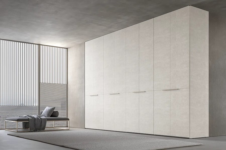 Armadio Double con ante battenti in versione monocolore