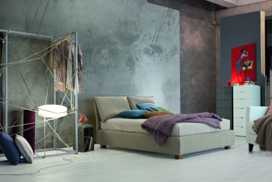 letto con cuscinatura Blanca